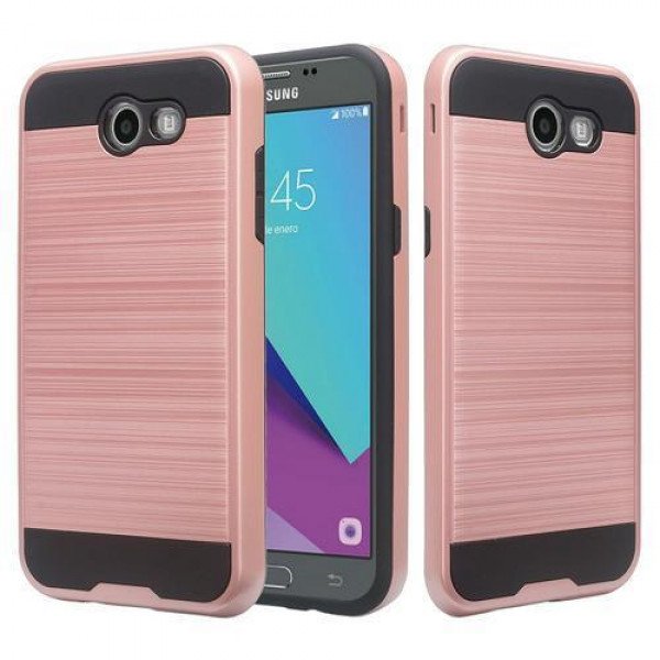 Wholesale Samsung Galaxy J3 Emerge, J3 (2017) Armor Hybrid Case (Rose Gold)